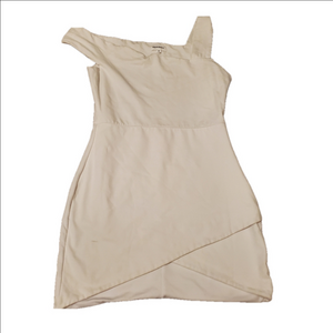 Superdown White Geometric Neckline Mini Stretch Dress